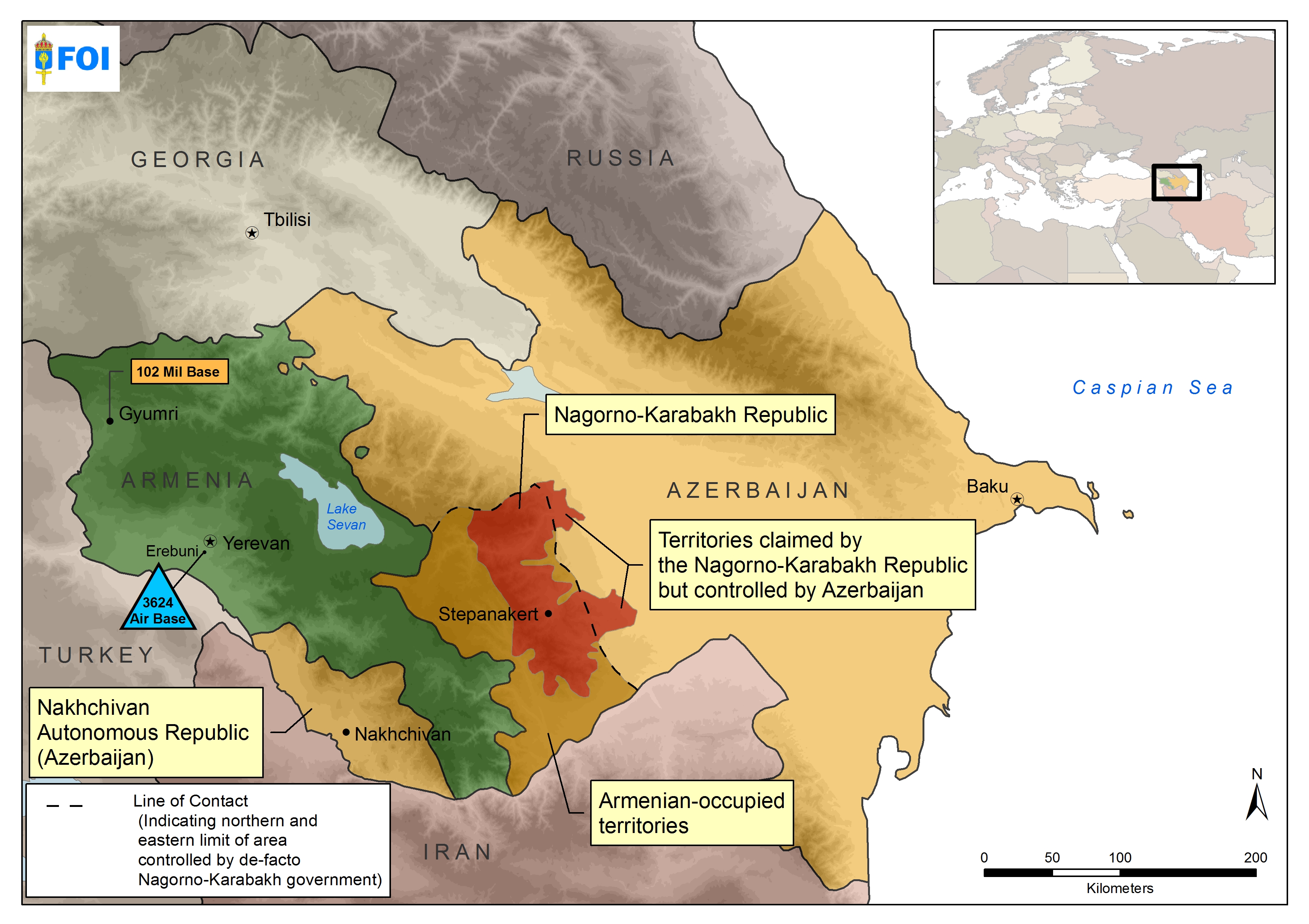 Map of Nagorno-Karabakh conflict
