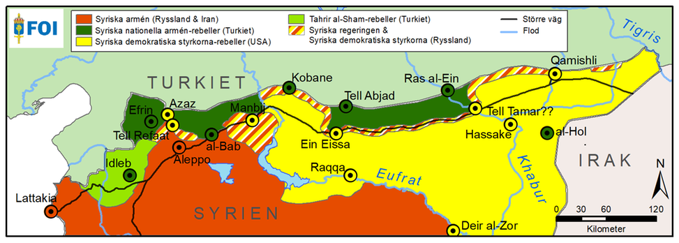 Läget i norra Syrien, 2022