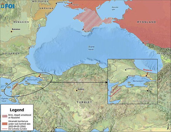 De turkiska sunden och Svartahavsområdet
