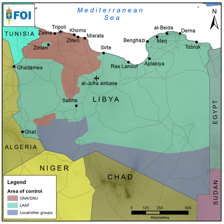 Approximate situation in Libya in 2021